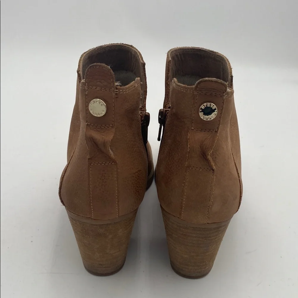 Steve Madden Brown Ankle Booties women 8 leather casual festival office retro